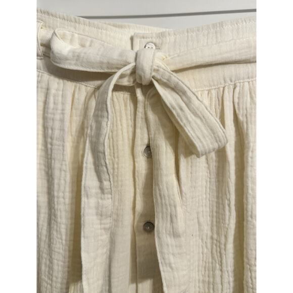 Marled Light Yellow midi skirt cotton double gauze Sz S NWT Cottagecore Summer - Picture 5 of 10